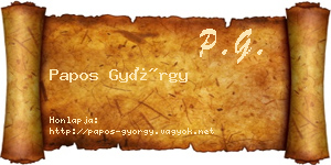 Papos György névjegykártya